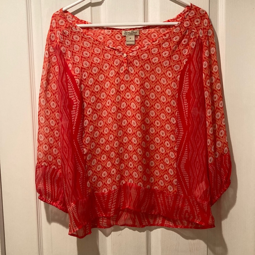Lucky brand 3/4 sleeve top size m